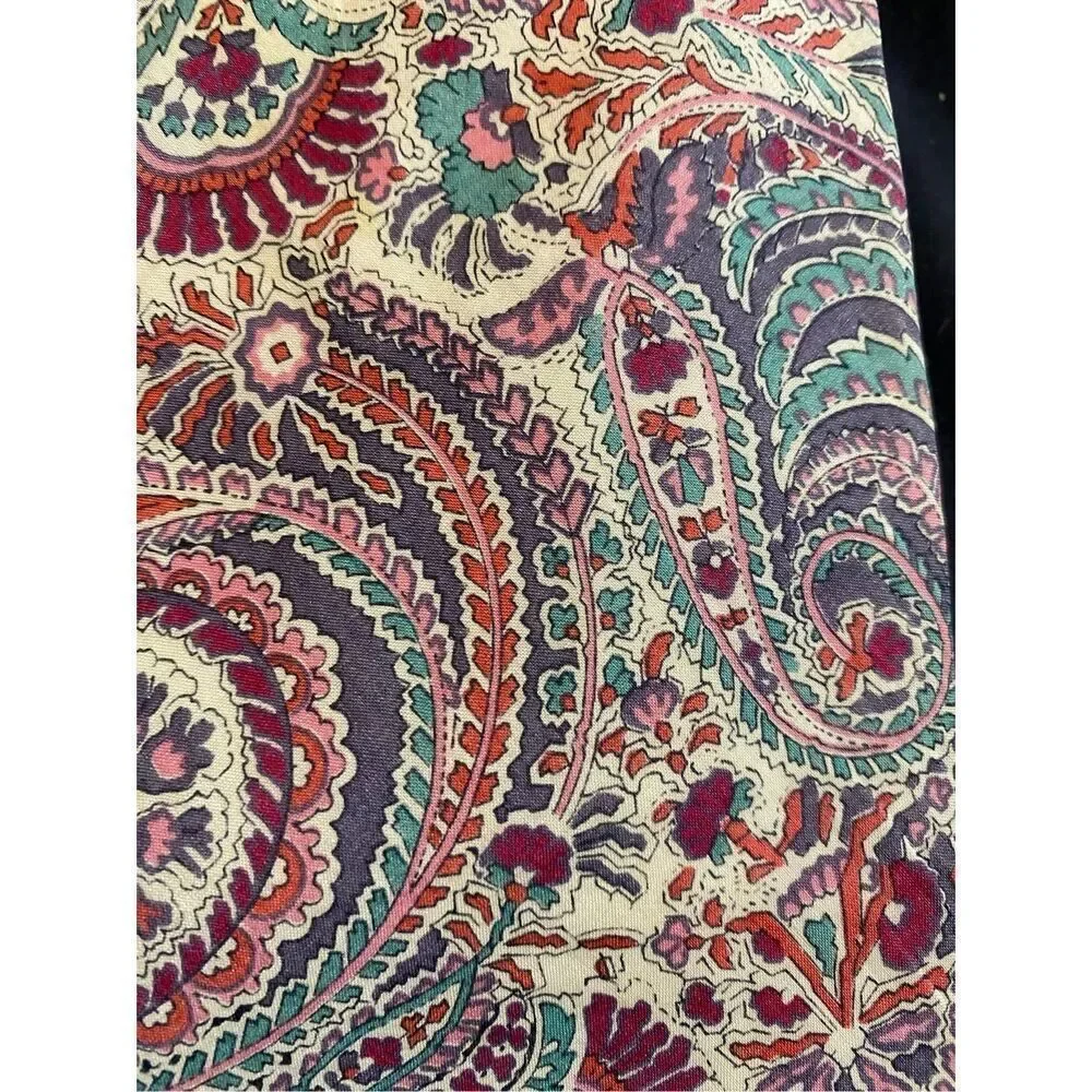 Liberty of London, men’s vintage, paisley print purple and cream, cotton tie 57